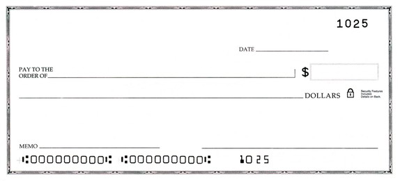 blank checks refill - First National Bank